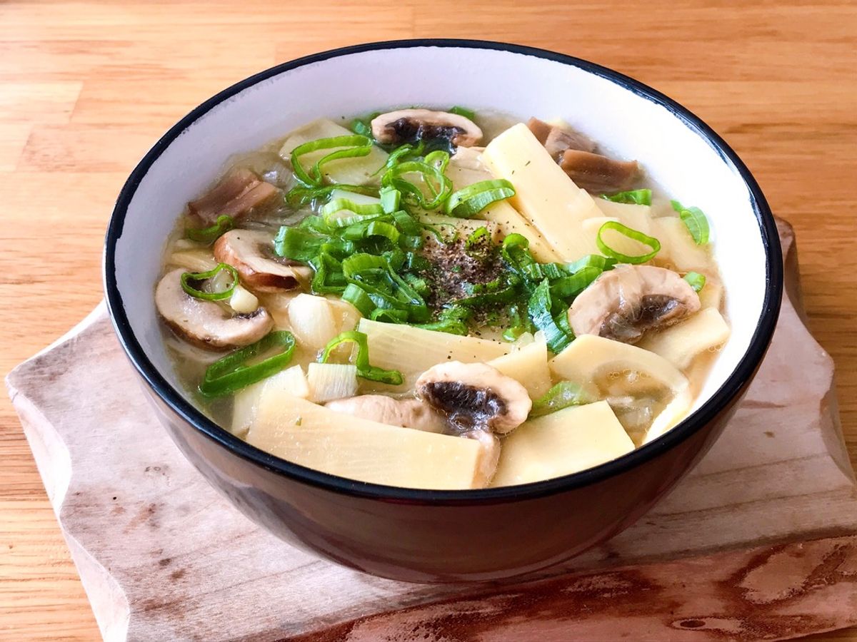 🌱 Canh Măng Chua Nấm Chay