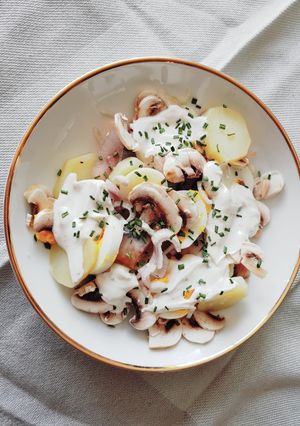 Une photo de Salade de hareng fumé et pommes de terre