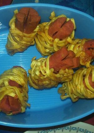 Foto resep Mie sosis gulung