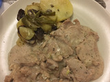 Solomillo de cerdo con nata y cebolla