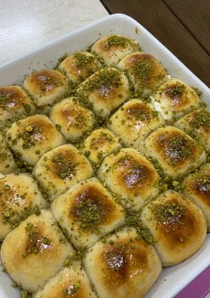 صورة لوصفة خلية النحل بالجبن والقشطة