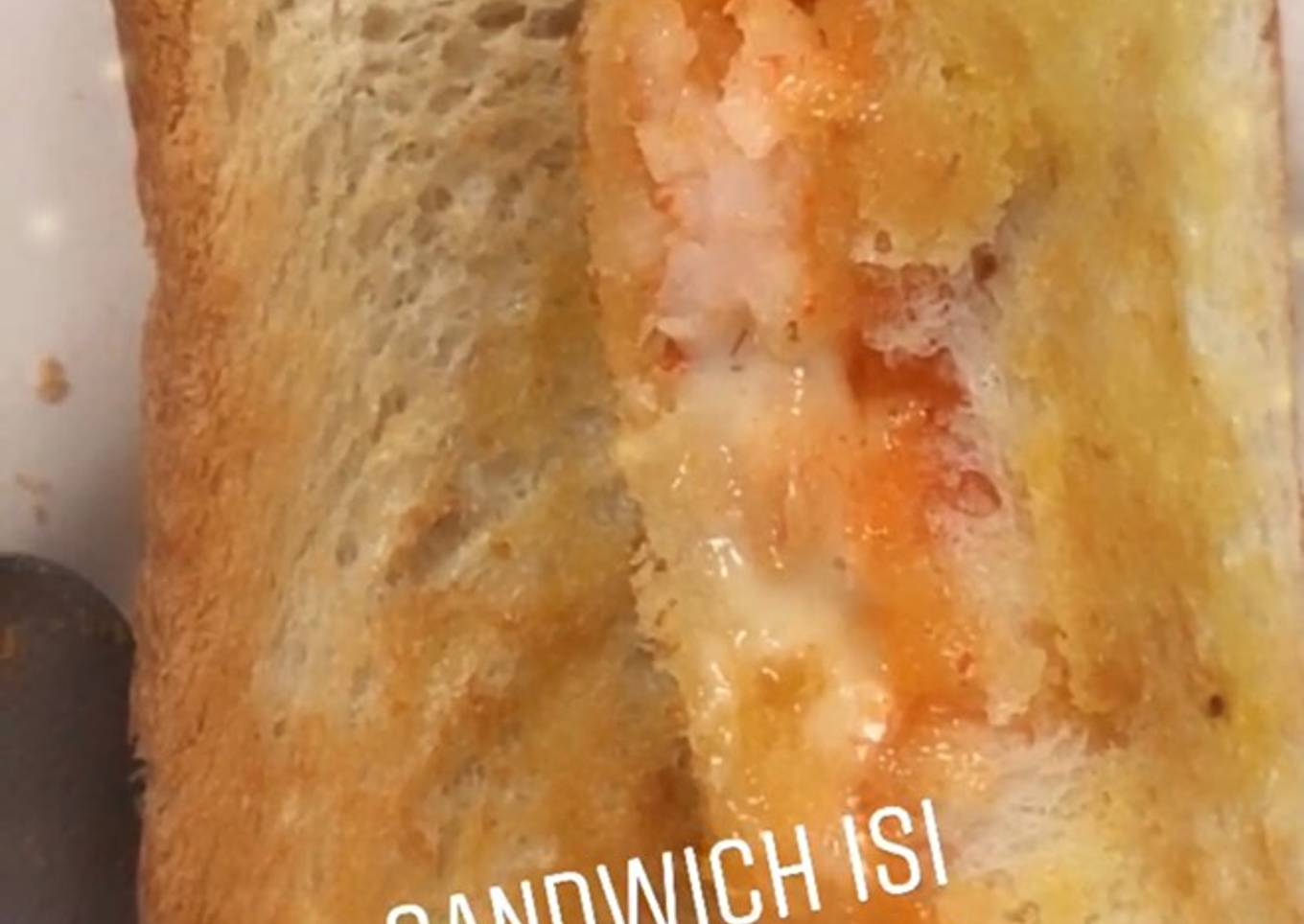 Sandwich udang quick melt cheese