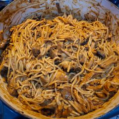 Spicy Peanut Chicken Pasta A picture of Spicy Peanut Chicken Pasta.