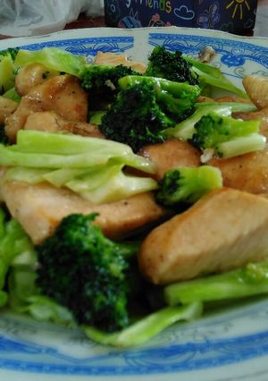 Foto resep Ayam Koloke Saus Tiram Tumis Kubis dan Brokoli