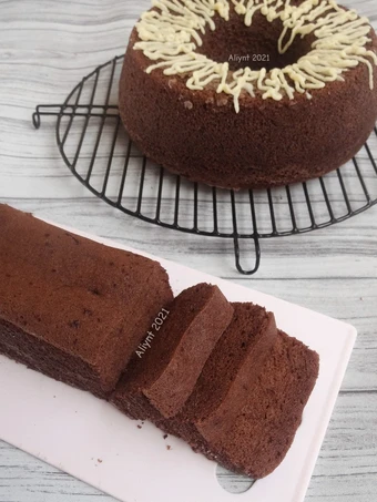 Langkah Gampang Membikin Resep  Chocolate Sponge Cake Kukus (base cake ultah) yang Enak, Lezat