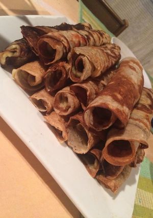 Una foto de Panqueques de plátano