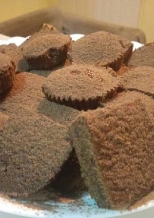 Una foto de Brownie de chocolate con avena