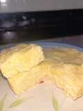Mini budín de limón y coco, sin azúcar, sin gluten, en 3 min