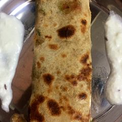 A picture of Gobi mattar paratha.