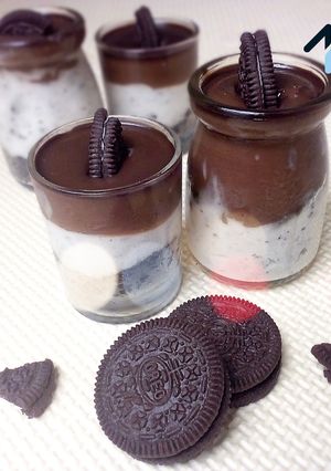 Foto resep Oreo Dessert Glass with Evaporated Milk