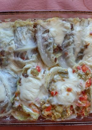 Una foto de Repollo relleno de carne y vegetales (dos variantes)