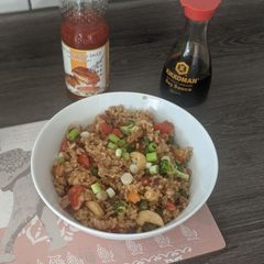 Loaded Veggie Fried Rice A picture of Loaded Veggie Fried Rice.