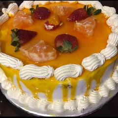 A picture of Orange 🍊 icing cake.