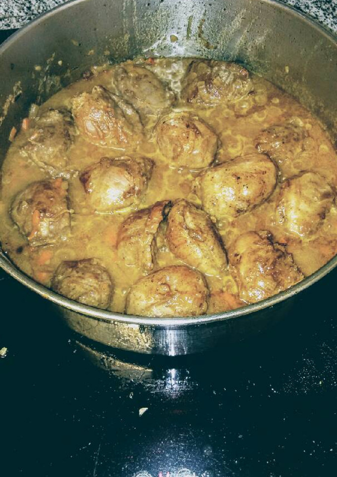 Una foto de Carrilleras con salsa de vainilla