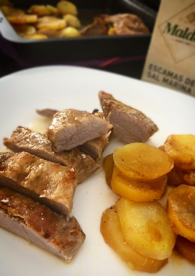 Una foto de Secreto de cerdo al horno a la miel y mostaza (versión Chikitiki)