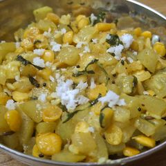 A picture of Righteous bottle gourd bhaji.