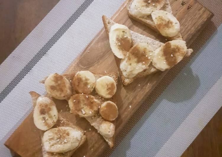 Cara Gampang Membuat Cinnamon toast with banana yang Enak