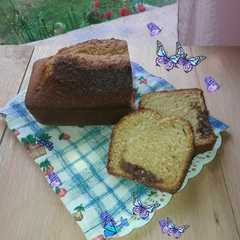 Una foto de Budín integral de coco y dulce de leche