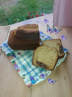 Una foto de Budín integral de coco y dulce de leche