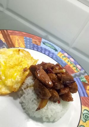 Foto resep Nasi Bakso Masak Kecap