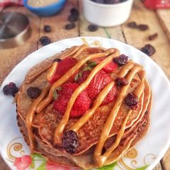 A picture of Multi grain and Peanut Butter Pancake.