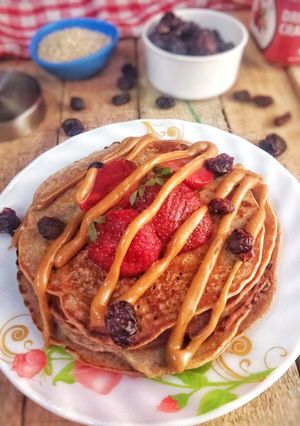 A picture of Multi grain and Peanut Butter Pancake.
