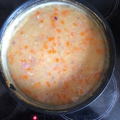 A picture of Red Lentil with Ham Soup.