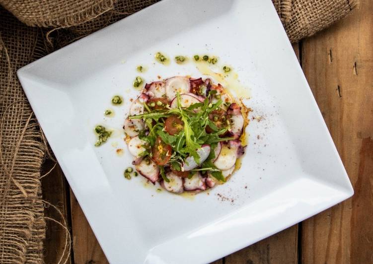 Octopus Salad with pepper dressing