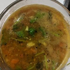 Herbal soup rasam A picture of Herbal soup rasam.