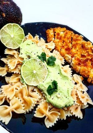 Une photo de 🥑Pâtes complète à la crème d'avocat🤩🥑