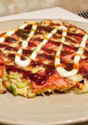 A picture of Okonomiyaki.