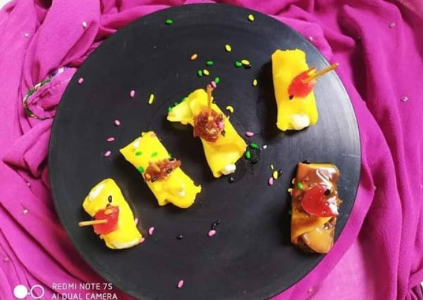 Sweet mango rolls