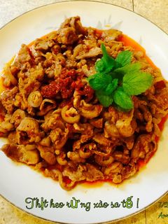 Hình của món Thịt heo rừng xào sa tế !.