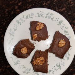 A picture of 3 mins chocolate walnut brownie.