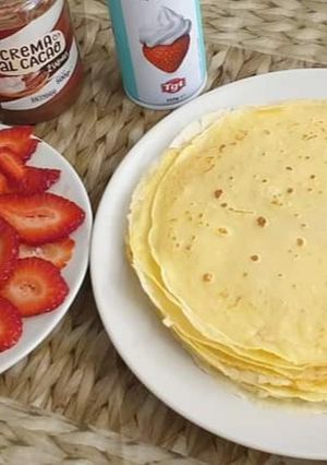 Una foto de Filloas o crêpes de leche