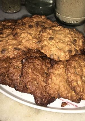 Una foto de Galletas de avena y chocolate