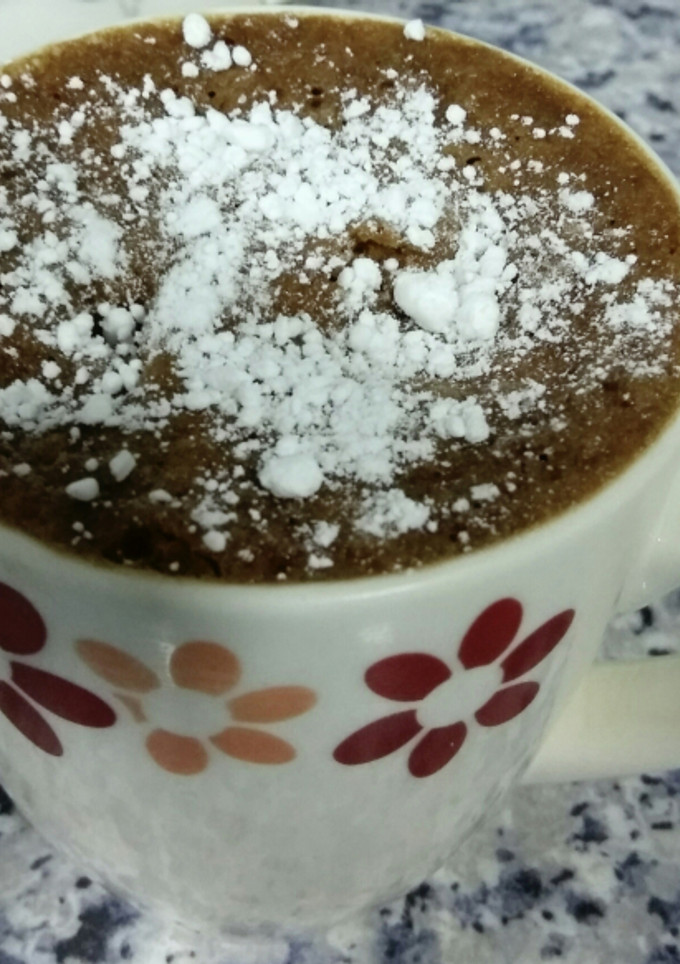 Una foto de Mug cake de chocolate al microondas