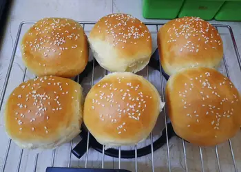 Mudah Cepat Memasak Burger bun (straight dough method) Ala Warteg