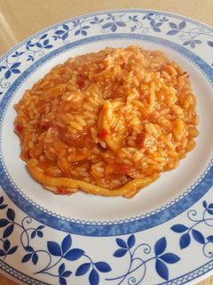Una foto de Arroz caldoso con calamares