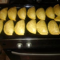 A picture of Meat pie baking.