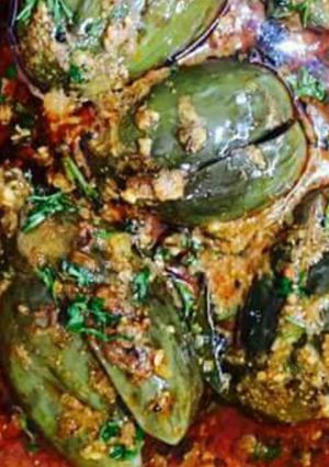 A picture of Curd Brinjal Masala Curry.