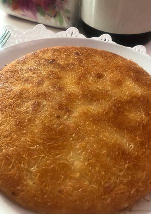 صورة لوصفة كنافه بالقشطه المنزليه
