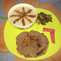 A picture of Bajre ka paratha.
