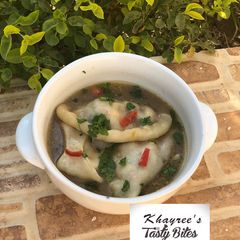 Korean Dumplings soup 🥟 🍜 A picture of Korean Dumplings soup 🥟 🍜.