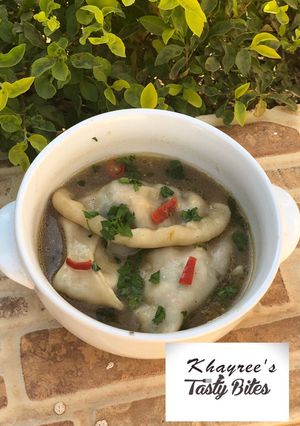 A picture of Korean Dumplings soup 🥟 🍜.