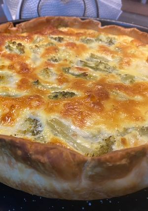 Una foto de Tarta de brócoli y queso