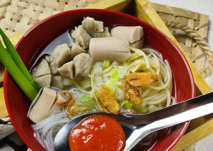 Resep Mie Baso Kuah 649 Oleh Ati Agus Sapto Moms Firza Cookpad