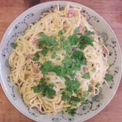 A picture of Spaghetti Carbonara.