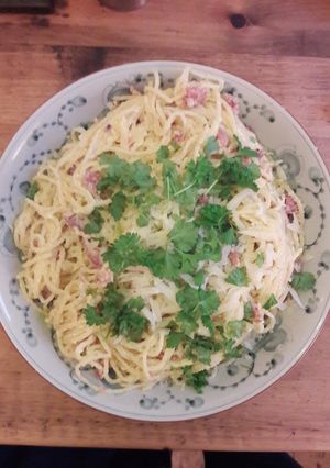 A picture of Spaghetti Carbonara.