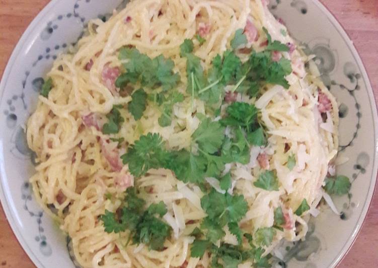 Recipe of Homemade Spaghetti Carbonara